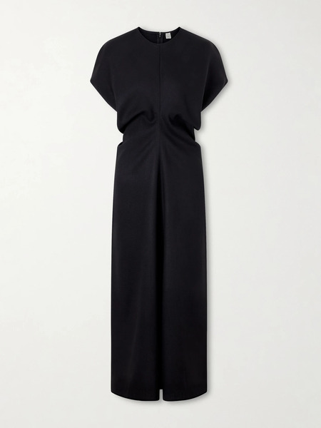  Toteme Toteme - Gathered Wool Maxi Dress - Black 