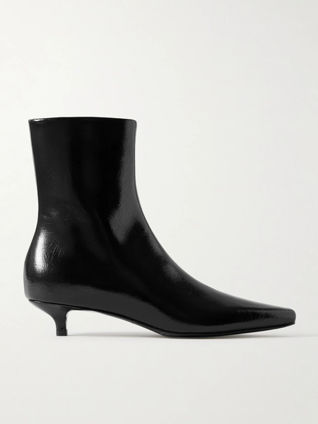  Toteme Toteme - Glossed-leather Ankle Boots - Black 
