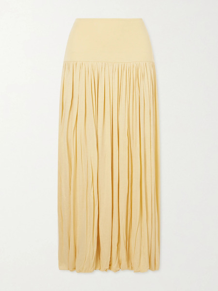 Toteme Toteme - Jersey Midi Skirt - Pastel Yellow 
