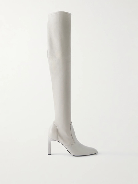  Toteme Toteme - Leather Over-the-knee Boots - Light Gray 