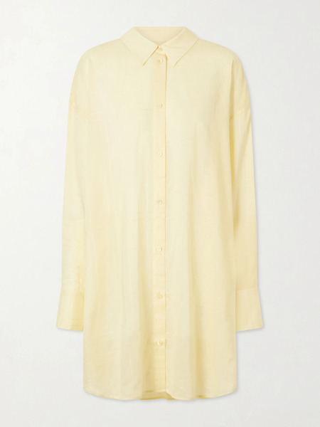 Toteme Toteme - Lyocell And Cotton-blend Shirt - Pastel Yellow 