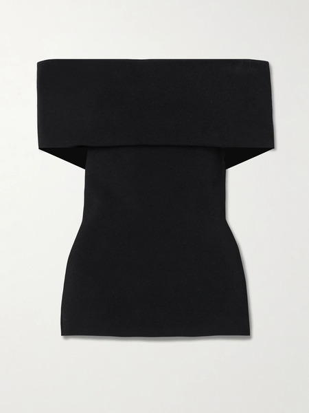  Toteme Toteme - Off-the-shoulder Jersey Top - Black 