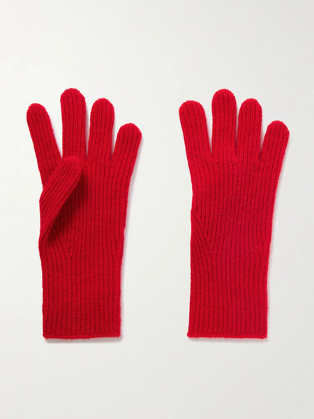  Toteme Toteme - Ribbed Cashmere Gloves - Red 