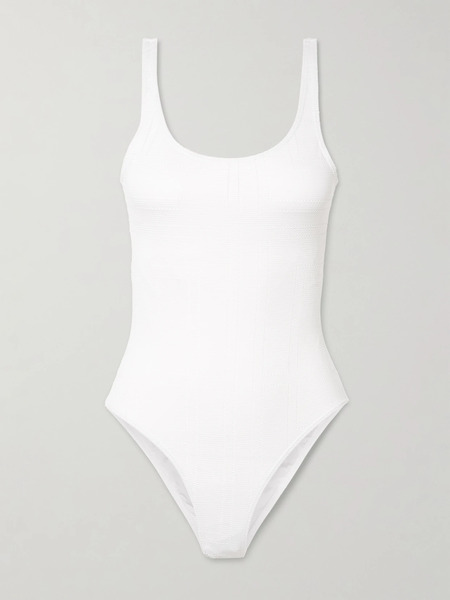  Toteme Toteme - Ribbed Pointelle-knit Recycled Swimsuit - White 