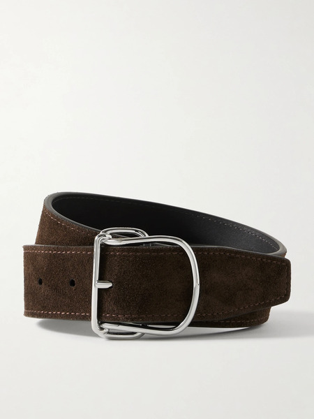  Toteme Toteme - Swirl Suede Belt - Dark Brown 