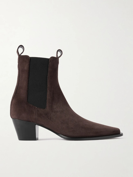  Toteme Toteme - The City Suede Chelsea Boots - Chocolate 