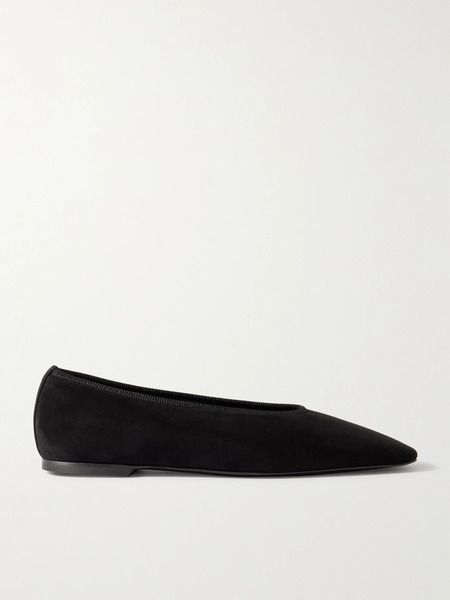  Toteme Toteme - The Minimalist Suede Ballet Flats - Black 