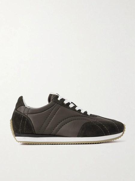  Toteme Toteme - The Sport Suede And Shell Sneakers - Chocolate 