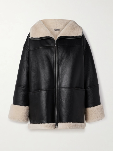  Toteme Toteme - Two-tone Shearling Jacket - Black 