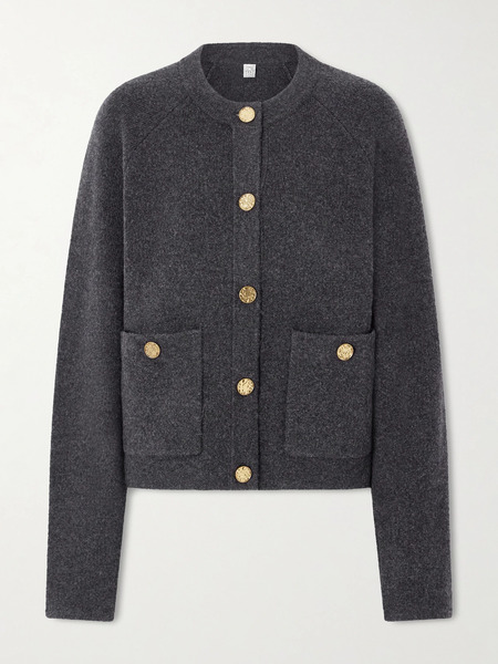  Toteme Toteme - Wool-blend Cardigan - Charcoal 