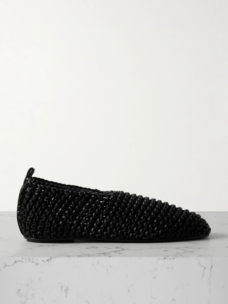  Toteme Toteme - Woven Leather Ballet Flats - Black 