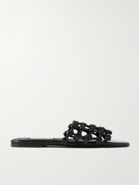  Toteme Toteme - Woven Leather Slides - Black 