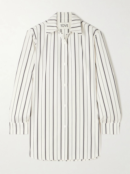  Tove Tove - Damita Striped Cotton-poplin Shirt - White 
