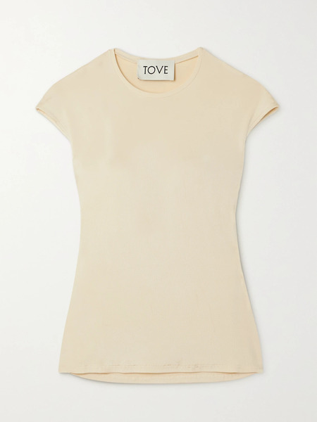  Tove Tove - Deca Stretch-jersey Top - Cream 