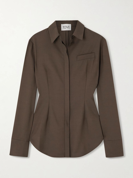  Tove Tove - Elvin Woven Shirt - Dark Brown 