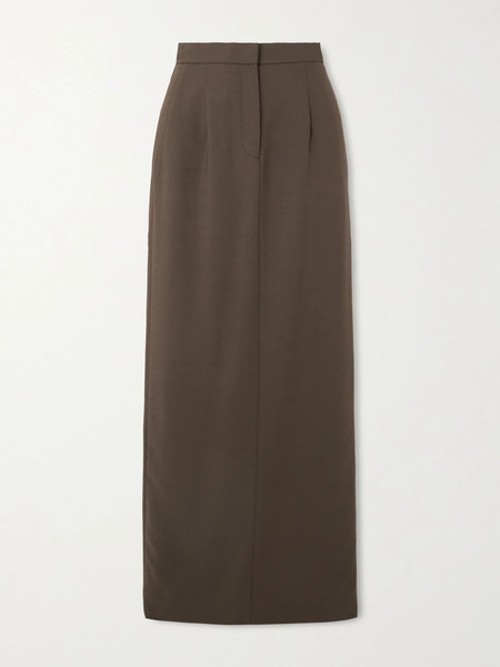  Tove Tove - Fey Woven Maxi Skirt - Dark Brown 
