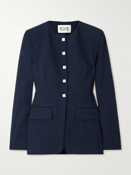 Tove Tove - Moya Wool-twill Jacket - Navy 