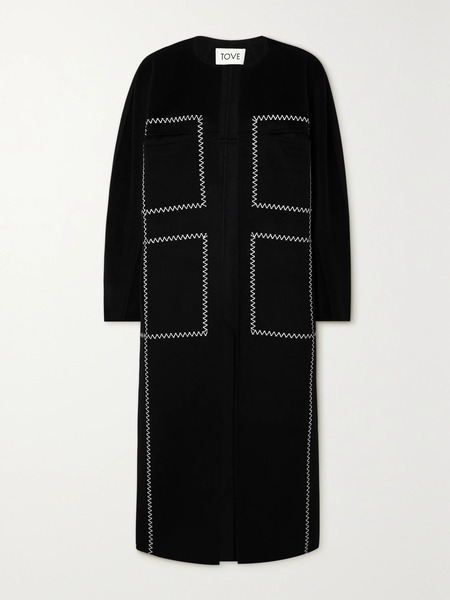  Tove Tove - Noelle Wool-blend Felt Coat - Black 
