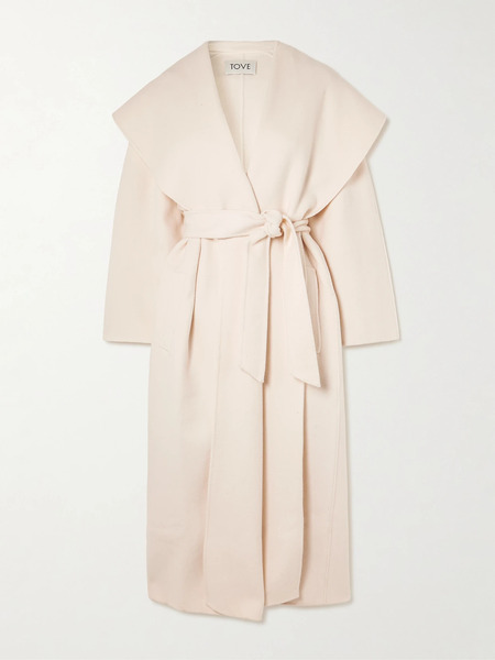  Tove Tove - Ondine Belted Wool-blend Coat - Cream 