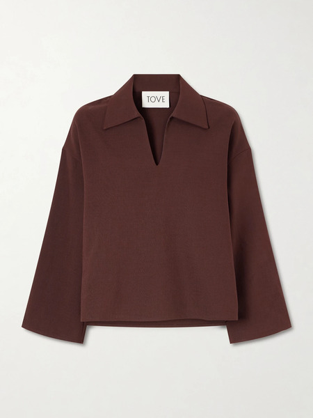  Tove Tove - Poplin Blouse - Brown 
