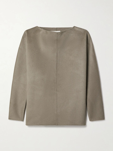  Tove Tove - Reine Paneled Wool-blend Felt Top - Gray 