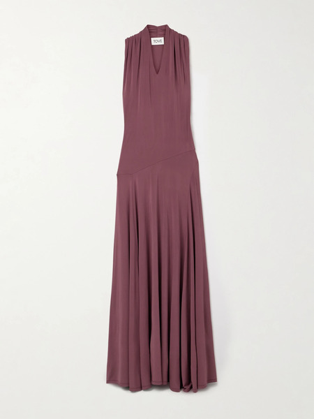  Tove Tove - Vina Gathered Stretch-jersey Maxi Dress - Grape 