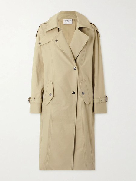  Twp Twp - Long Bogie Cotton-blend Gabardine Coat - Beige 