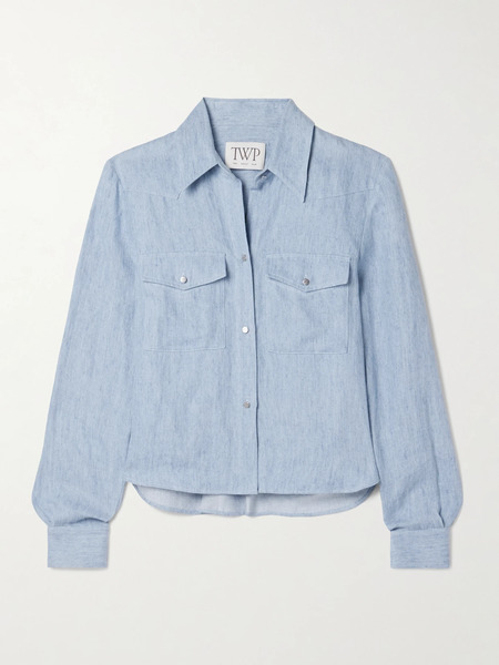  Twp Twp - New Carter Hemp Denim Shirt - Light Blue 