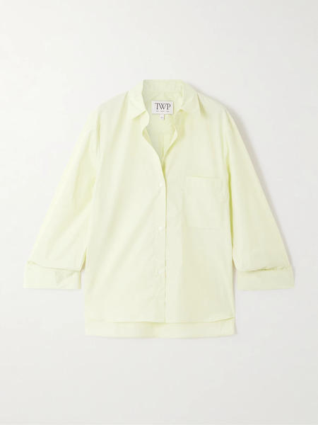  Twp Twp - Next Morning Cotton-poplin Shirt - Pastel Yellow 