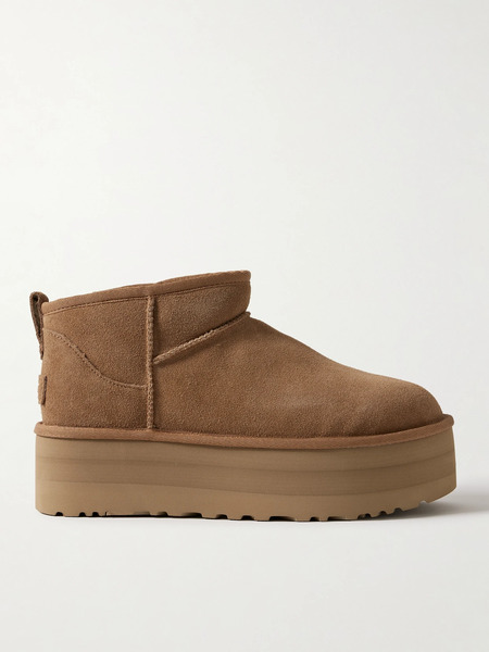  Ugg Ugg - Classic Ultra Mini Platform Shearling Boots - Camel 