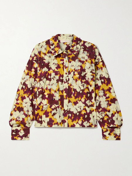  Ulla Johnson Ulla Johnson - Aria Embellished Printed Cotton-poplin Shirt - Yellow 