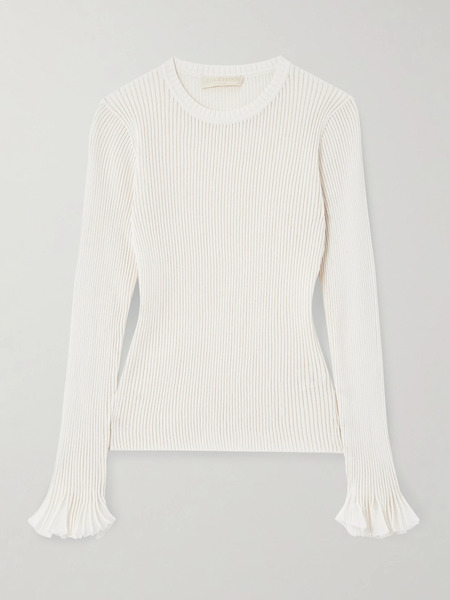  Ulla Johnson Ulla Johnson - Aster Ribbed-knit Sweater - Off-white 