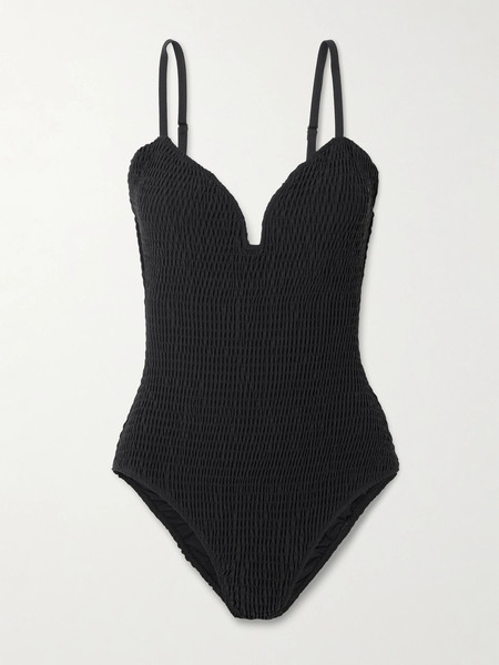  Ulla Johnson Ulla Johnson - Biarritz Smocked Swimsuit - Black 