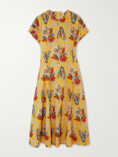  Ulla Johnson Ulla Johnson - Devon Floral-print Cotton-poplin Midi Dress - Multi 