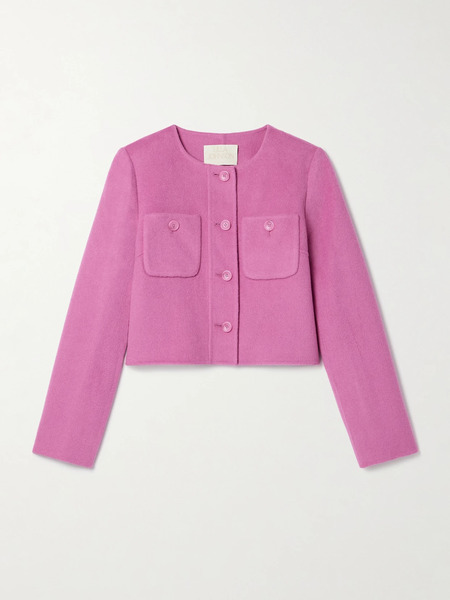  Ulla Johnson Ulla Johnson - Eve Cropped Wool-blend Felt Jacket - Pink 