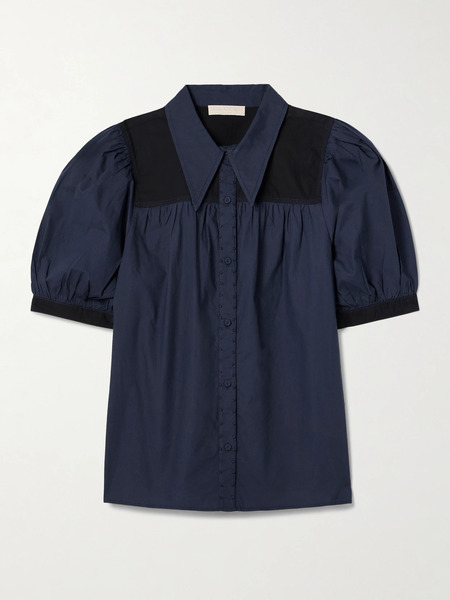  Ulla Johnson Ulla Johnson - Freja Washed Cotton-poplin Shirt - Navy 