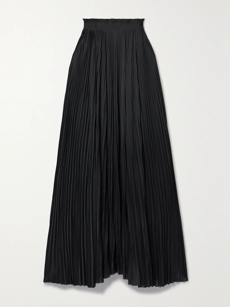  Ulla Johnson Ulla Johnson - Krista Plissé-satin Maxi Skirt - Black 