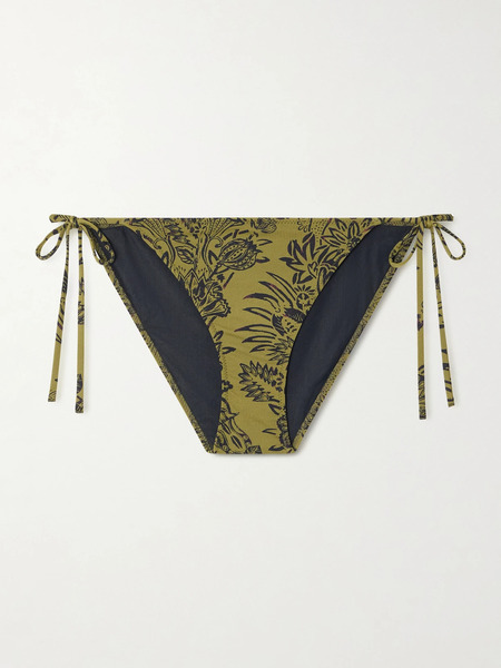  Ulla Johnson Ulla Johnson - Maria Printed Bikini Briefs - Dark Green 