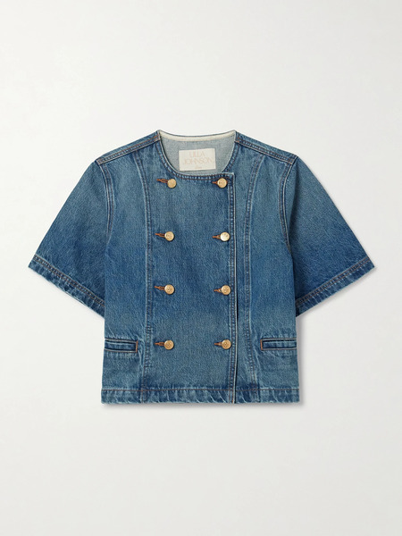  Ulla Johnson Ulla Johnson - Serge Double-breasted Denim Jacket - Mid Denim 