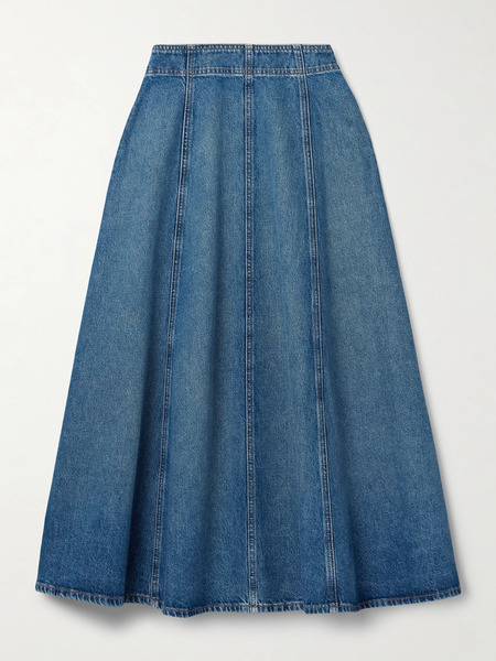 Ulla Johnson Ulla Johnson - The Uma Denim Midi Skirt - Blue 
