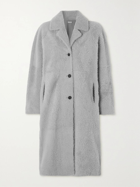  Utzon Utzon - Cassidy Reversible Shearling Coat - Light Gray 