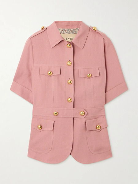  Valentino Garavani Valentino Garavani - Cashmere And Cotton-blend Canvas Jacket - Pink 