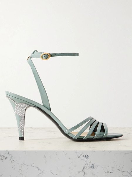  Valentino Garavani Valentino Garavani - Ladycrush Glossed-leather Pumps - Mint 