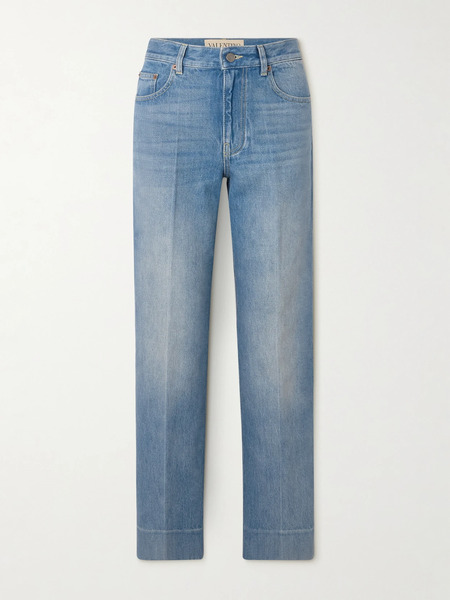  Valentino Garavani Valentino Garavani - Mid-rise Straight-leg Jeans - Light Denim 