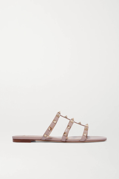  Valentino Garavani Valentino Garavani - Rockstud Leather Sandals - Blush 