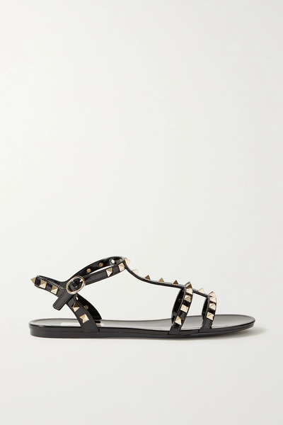  Valentino Garavani Valentino Garavani - Rockstud Rubber Sandals - Black 