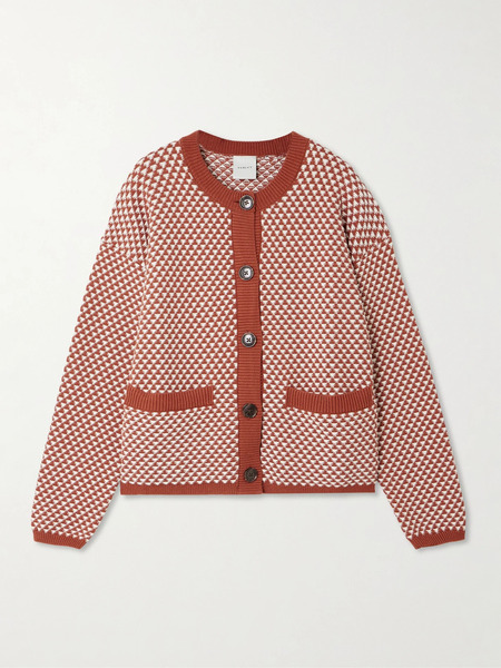  Varley Varley - Elmwick Jacquard-knit Cotton Cardigan - Red 