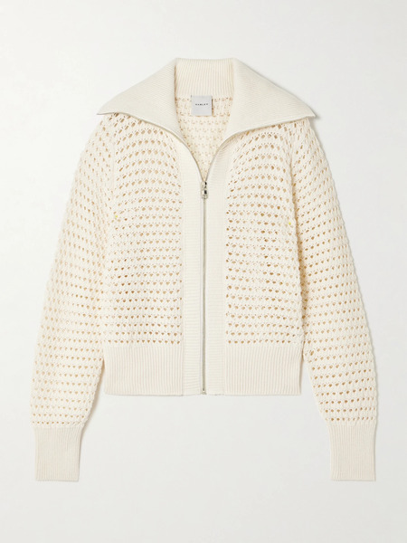  Varley Varley - Eloise Pointelle-knit Cotton Cardigan - Cream 