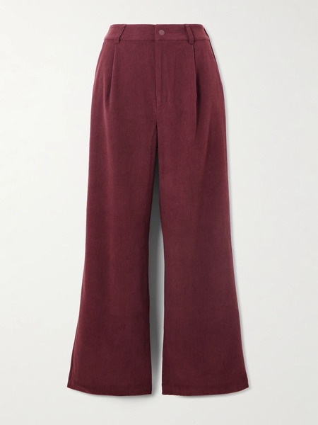  Varley Varley - Floris Corduroy Wide-leg Pants - Burgundy 