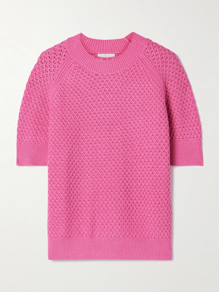  Varley Varley - Lucy Waffle-knit Sweater - Bright Pink 